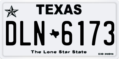 TX license plate DLN6173