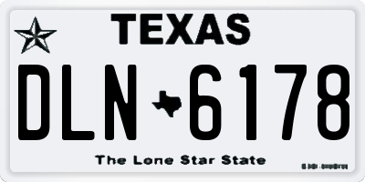 TX license plate DLN6178
