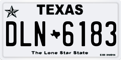 TX license plate DLN6183