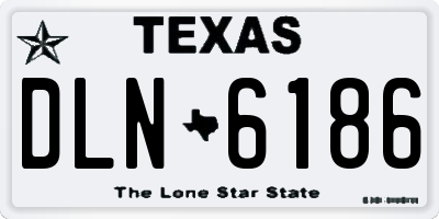 TX license plate DLN6186