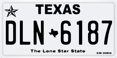 TX license plate DLN6187