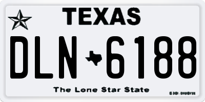 TX license plate DLN6188
