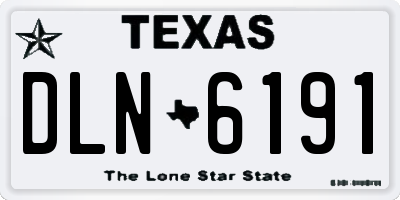 TX license plate DLN6191