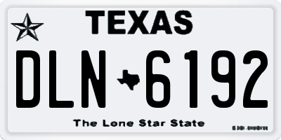 TX license plate DLN6192