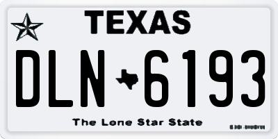 TX license plate DLN6193