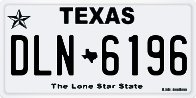 TX license plate DLN6196
