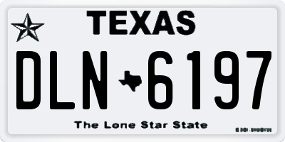 TX license plate DLN6197