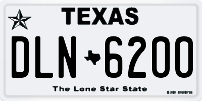 TX license plate DLN6200