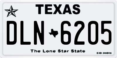 TX license plate DLN6205