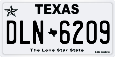 TX license plate DLN6209
