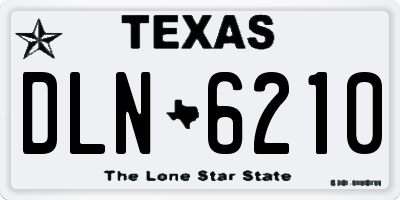 TX license plate DLN6210