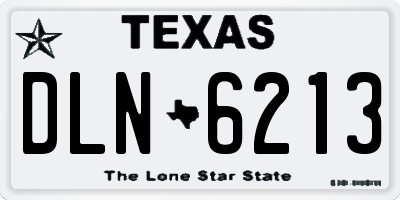 TX license plate DLN6213
