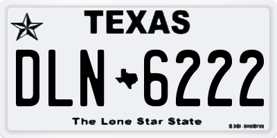 TX license plate DLN6222