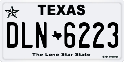 TX license plate DLN6223