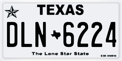 TX license plate DLN6224