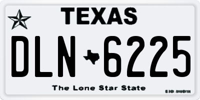 TX license plate DLN6225