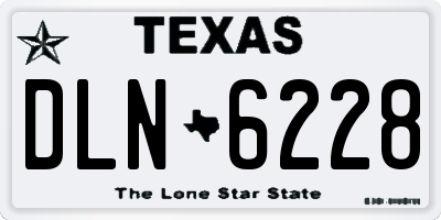 TX license plate DLN6228