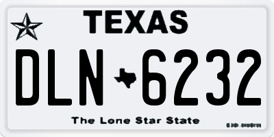 TX license plate DLN6232