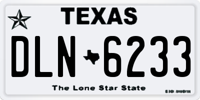 TX license plate DLN6233