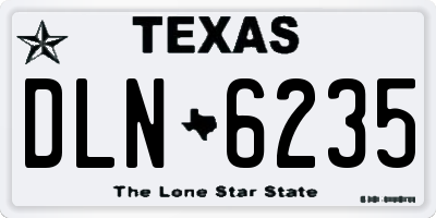 TX license plate DLN6235