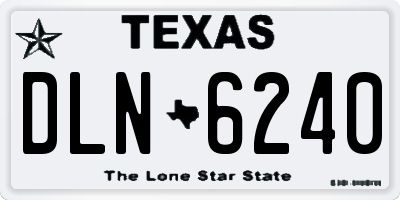 TX license plate DLN6240