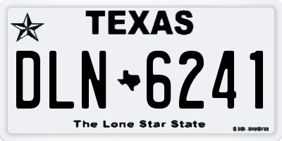 TX license plate DLN6241