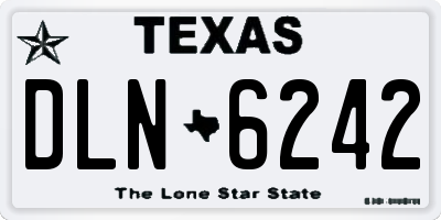 TX license plate DLN6242