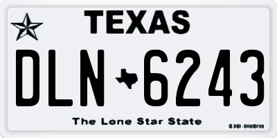 TX license plate DLN6243