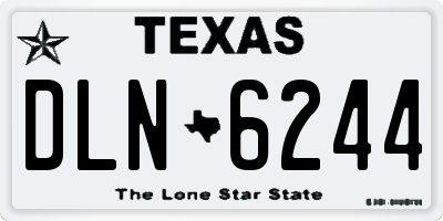TX license plate DLN6244