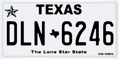 TX license plate DLN6246