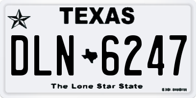 TX license plate DLN6247