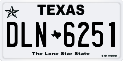 TX license plate DLN6251
