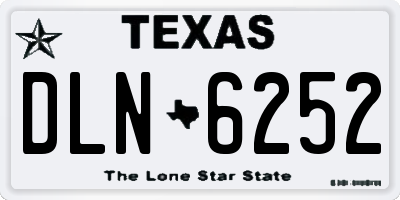 TX license plate DLN6252