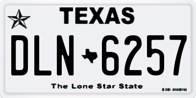 TX license plate DLN6257