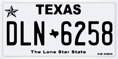 TX license plate DLN6258