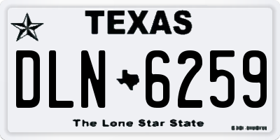 TX license plate DLN6259