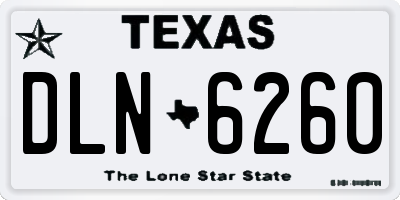 TX license plate DLN6260