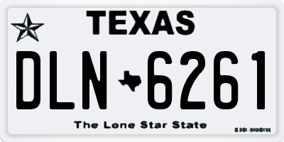 TX license plate DLN6261
