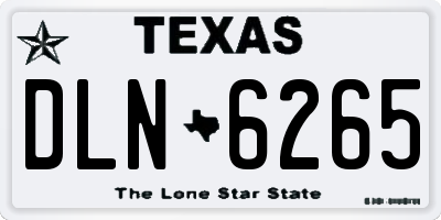 TX license plate DLN6265