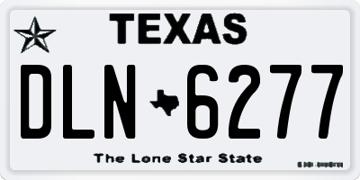 TX license plate DLN6277