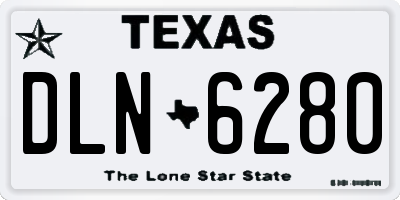 TX license plate DLN6280