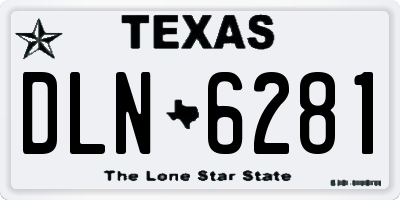 TX license plate DLN6281