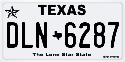 TX license plate DLN6287
