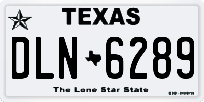 TX license plate DLN6289