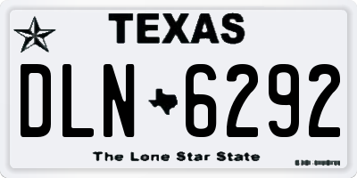 TX license plate DLN6292
