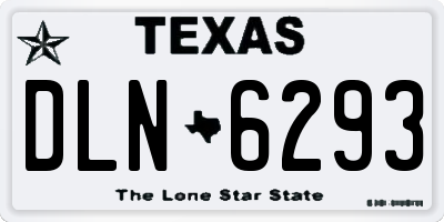 TX license plate DLN6293