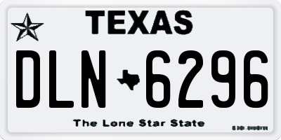 TX license plate DLN6296
