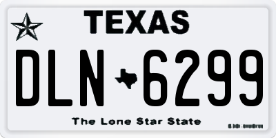 TX license plate DLN6299