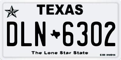 TX license plate DLN6302