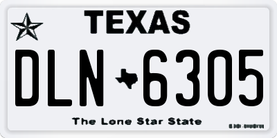 TX license plate DLN6305